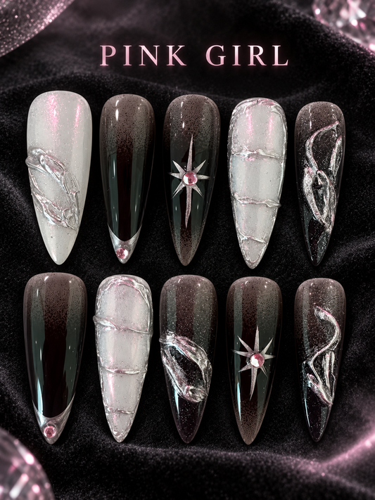 Black Ice Starlight Press-On Nails