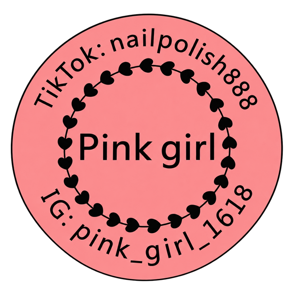 Pink girl nails